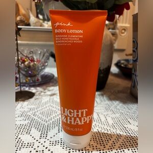 (Inventory 38) PINK Victoria's Secret Light & Happy Body Lotion - Vibrant Orange